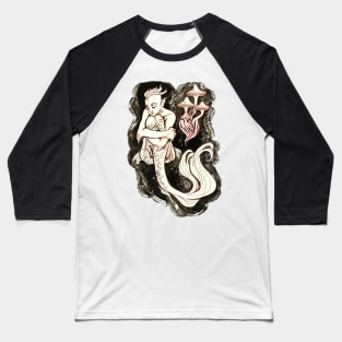 Mermaid with mushrooms Baseball T-Shirt